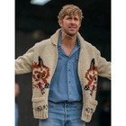 Project Hail Mary 2026 Ryan Gosling Wolf Cardigan Beige Knitted Zip Sweater