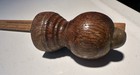 Antique Vintage Victorian Oak Wooden Door Stopper Wall Stop Turned Wood