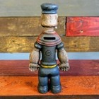 Popeye Sailor Man Cast Iron Coin Bank With Painted Antique Finish  9  Tall 