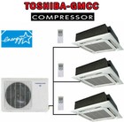 22 Seer Tri Zone Ductless Mini Split Air Conditioner Heat Pump  Ceiling Cassette