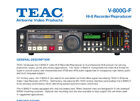   Teac V-800g-f Hi8 8mm Tape Deck Brochure   Instruction Manual - Free Shipping 