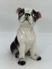 Vintage Ceramic Boston Terrier Dog Figurine Made In Japan