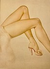 Vargas Girl - A Study In Legs - Playboy - 1968 - Framed - Free Shipping