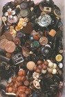 Premium Vtg Buttons Mix Earthy Tones Natural Materials Veg Ivory Celluloid 3oz