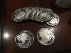 10 One Oz    999 Fine Silver Buffalo American Indian Rounds    23 Years On Ebay