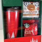Starbucks Nos 2017 Holiday Gift Set Cold Tumbler Ground Coffee  stroopwafel Read