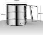 Flour Sifter 3 Cup For Baking  Crank Sifter With Professional Fine Mesh Baking S