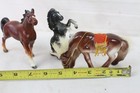 3 Vintage Porcelain Napcoware Horse Figurine 5874 Brown Black Japan T857 Old