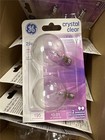   Lot Of 6 Ge 2 Pack 25 Watt Crystal Clear Globe Light Bulbs W  Candelabra Base