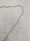 Vintage Graduated Hand Knotted Pearl 17  Necklace With 14k White Gold Clasp         