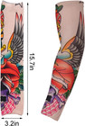20 Pcs Temporary Tattoo Arm Sleeves - Uv Protection Fake Tattoo Covers