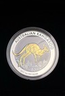 2017 Australia 1 Oz Silver Gilded Kangaroo Coin 1 Dollar Unc Coa   Ogp