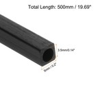 2 Pcs Carbon Fiber Square Tube 5x3 5x500mm Pultruded Carbon Fiber Tubing