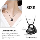Heart Urn Necklace For Ashes Cremation Jewelry For Dad Mom Brother Ash Necklace