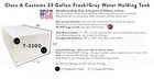 33 Gallon Fresh   Gray Water Holding Tank   Basic Plumbing Kit    T-3300-bpk