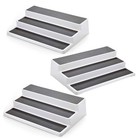 3pcs pack Non Skid 3 Tier Lazy Susan White Grey Silicon Surface Spice Racks K   