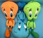 Vintage Nanco Looney Tunes Tweety Bird Plush  Lot Of 3 Orange blue green