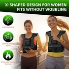 Fitrobust Adjustable Weighted Vest For Women  0-12 Lbs 0-18 Lb  Black