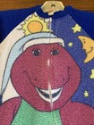 Rare Vintage 90   s Barney Feet Pajamas One Piece Size 2t Goodnight Blue Read