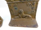 Vintage Antique Cast Iron Metal Sphinx Egyptian Book Ends