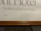1984 Claremont Hotel 100th Anniversary Wood Framed Poster Southwest Harbor Maine