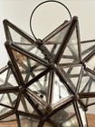 Moravian Star Candle Holder Lantern 11   x9    Distressed