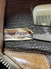 Vintage Mens Grooming Brush Comb Kit Pigskin Leather Ravel Case Read