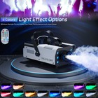 1200w 6000cfm Fog Smoke Machine Stage Party Fogger Rgb 6 Led Lights Dmx W remote