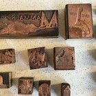 37 Antique Letterpress Printing Blocks Various Subjects  Lot 26 Metal 11 Copper