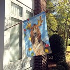 Caroline s Treasures Christmas Lights Bloodhound House Flag Ck2471chf