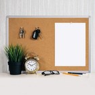 Cork Board Bulletin Board 24  X 18  Silver Framed Notice Board For Home Office