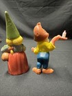Vintage Unieboek Gnome Woman W  Mouse Plastic Figure Miniature Ornament Dwarf