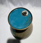 Antique Chinese Cloisonne Enameled Vase With Peonies 20thc