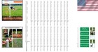 Sturdy 48 Inch Electric Fence Posts - 25 Pack For Easy Farm   Garden Protection