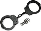 Steel Handcuffs Professional Grade Double Lock For Law Enforcement Black
