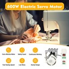 Industrial Sewing Machine 600w Brushless Servo Motor Split 110v 50hz