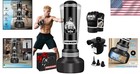 Durable 70-inch Heavy Punching Bag With Gloves  Perfect For Kickboxing   Teens