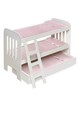 Trundle Doll Bunk Bed And Ladder Personalization Kit  White pink