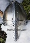 Medieval Norman Viking Helmet 18ga   Hand-forged Norse Steel Armor For Larp