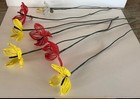 7  Beaded Flower Arrangement Bouquet Long Stem Calla Lily Flowers  Seed Beads