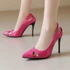 Women Pointed Toe Dress Pumps Hollow High Heels Wedding Party Office Pump Shoes