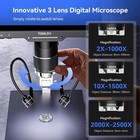 Tril110 2k Hdmi Digital Microscope 10  2500x 24mp Usb Coin Microscope 64g Used