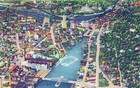 Bird s Eye View Of Providence Rhode Island Vintage Linen Post Card