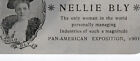 Antique Nellie Bly  only Woman In World  Feminist Aluminum Victorian Trade Card