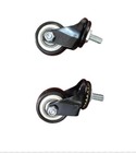 4 Pack 1 5 Inch Top Plate Bearing Heavy Duty Swivel Caster Rubber Wheels