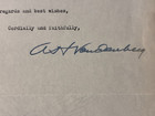 U s  Mich  Senator Arthur Vandenberg  Typed Signed Letter - Dated 5 5 1947