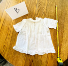 Vintage Infant Christening Gown Handmade Hand Stitched Details Cotton  b 