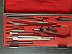 Vintage Metal Drafting Compass Drawing Tools In Box  For Parts 