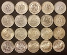 Mexico Silver  20 Coin Set  1918 Through 1945 Un Peso  Cap   Rays  extra  40 