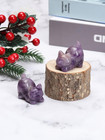 Amethyst Crystal Cat Figurine Carved Healing Crystals Gemstones Cat Animal Statu